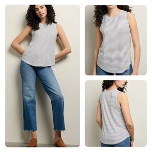 Thread & Supply Black Euclid Striped Tank